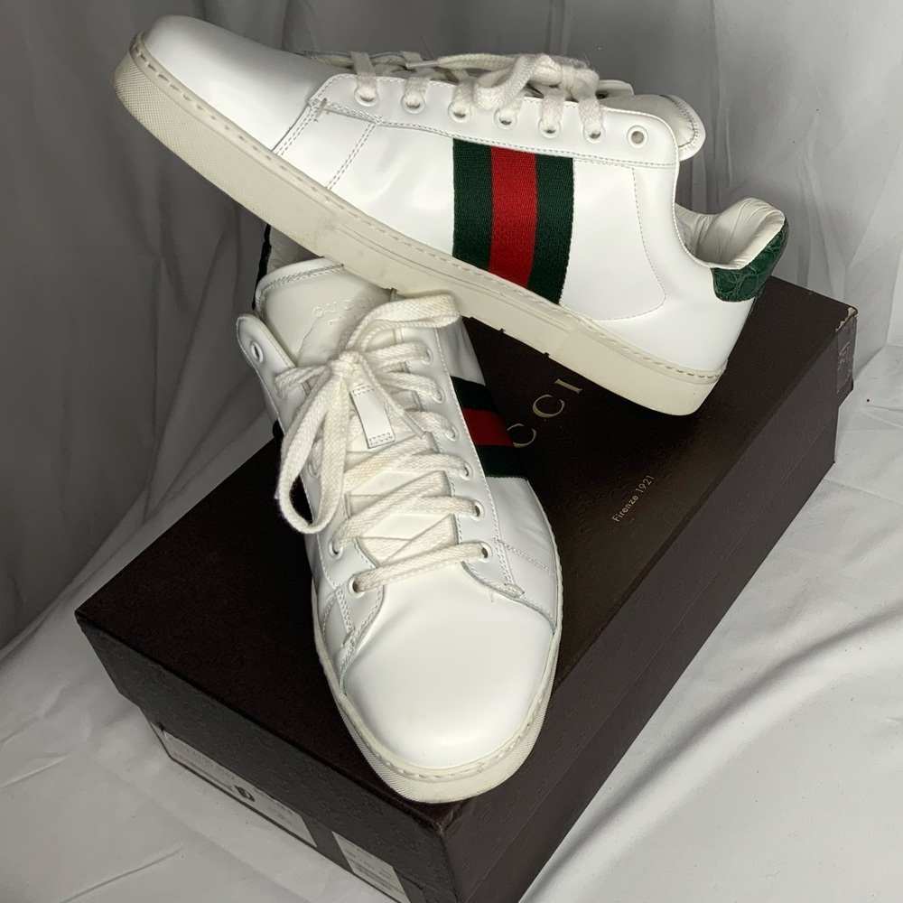 Gucci Ace Leather Low Top Sneakers
